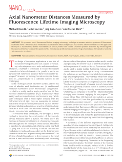 Axial Nanometer Distances Measured by Fluorescence Lifetime