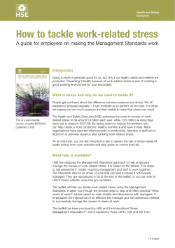 How to tackle work-related stress