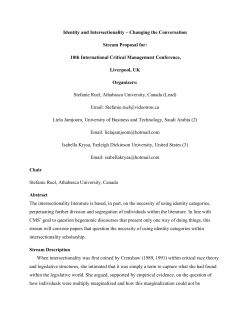 Identity and Intersectionality