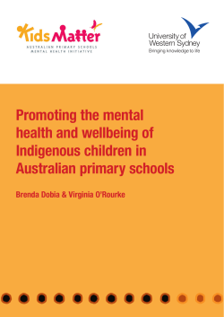 Promoting the mental health and wellbeing of