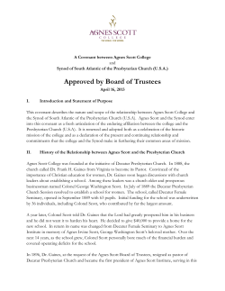 Approved by Board of Trustees