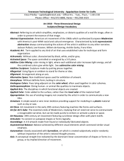 Art/Sculpture/Design Vocabulary