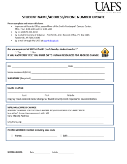 student name/address/phone number update - Academics