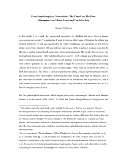 From Geophilosophy to Geoaesthetics: The