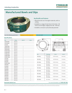 Manufactured Bowls and Slips
