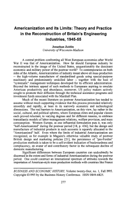 Americanization and its Limits: Theory and Practice in the