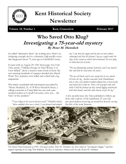 Newsletter Kent Historical Society Investigating a 75-year