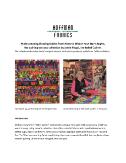 Make a mini quilt using fabrics from Home Is Where Your Story