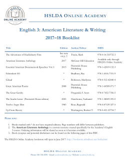 official booklist for English 3
