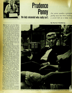 Prudence Penny - Food Timeline