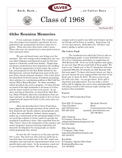 Class of 1968 - Culver Alumni Online Community
