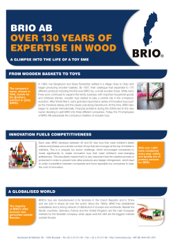 brio ab over 130 years of expertise in wood