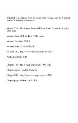 The Korean Expansion: 1950-1952