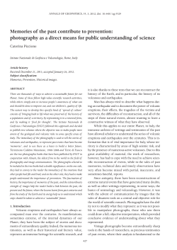 Annals of Geophysics, 55 (3), 2012: PICCIONE