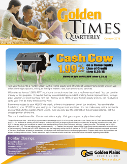 Holiday Closings - Golden Plains Credit Union