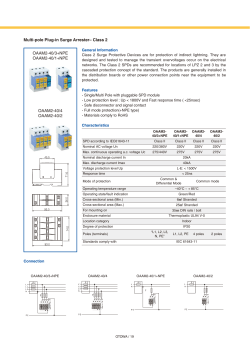Multi-pole Plug-in Surge Arrester&ndash; Class 2 OAAM2