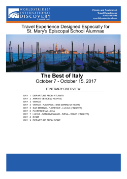 The Best of Italy - St. Mary`s Episcopal School