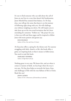 It`s rare to find someone who can talk about the call of Jesus on our