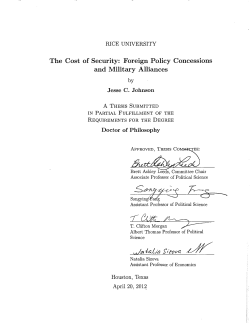 The Cost of Security: Foreign Policy Concessions and Military