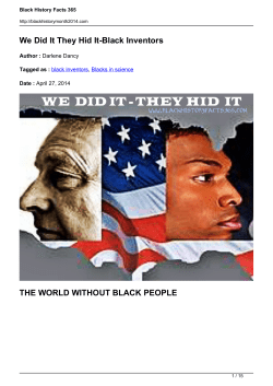 THE WORLD WITHOUT BLACK PEOPLE