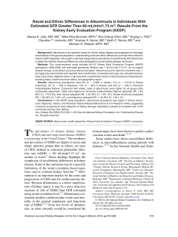 Racial and Ethnic Differences in Albuminuria in