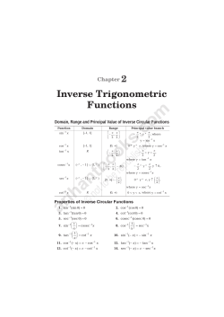 Inverse Trigonometric Functions 2