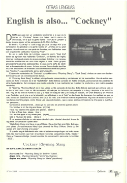 English is also... "Cockney"