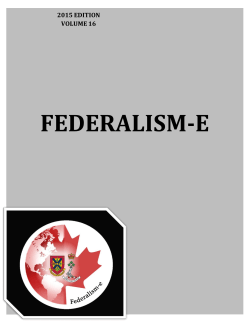 federalism-e - Queen`s University
