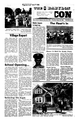 The Fleet`s In Village Report School Opening