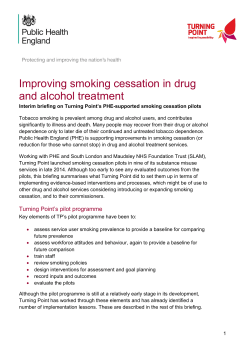 Improving smoking cessation in drug and alcohol treatment