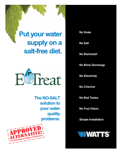 Put your water supply on a salt-free diet.