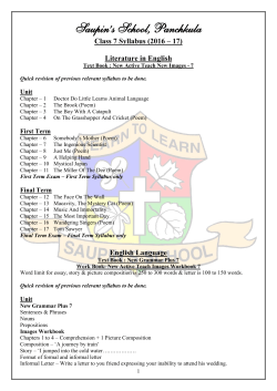 Class 7 Syllabus - Saupins School Panchkula