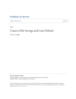 Causes of the Savings and Loan Debacle