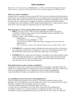 Airline Consolidators - Career Quest Training Center