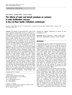 The effects of male and female genotype on variance in male