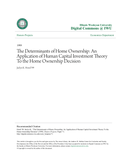 The Determinants of Home Ownership