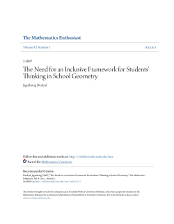 The Need for an Inclusive Framework for Students` Thinking in