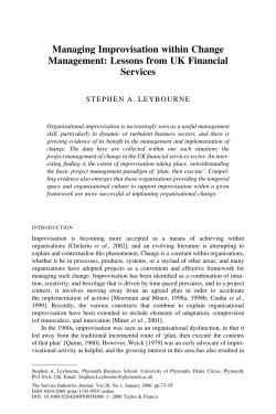 Managing Improvisation within Change Management