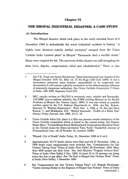 the bhopal industrial disaster: a case study