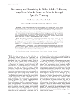 Detraining and Retraining in Older Adults Following Long