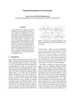 Clustering Paraphrases by Word Sense