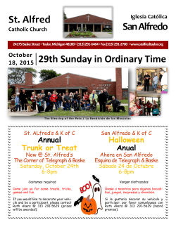 St. Alfred San Alfredo 29th Sunday in Ordinary Time