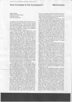 Cytoplasmic crowding