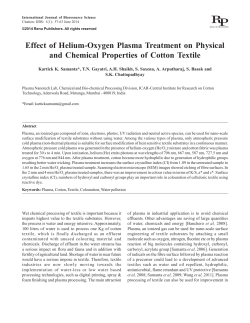 Effect of Helium-Oxygen Plasma Treatment on Physical and