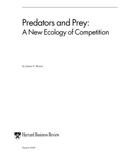Predators and Prey: A New Ecology of Competition