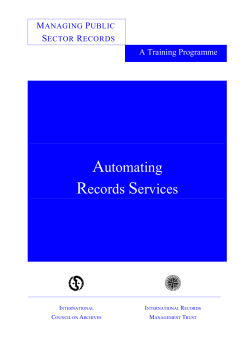 Automating Records Services - International Records Management