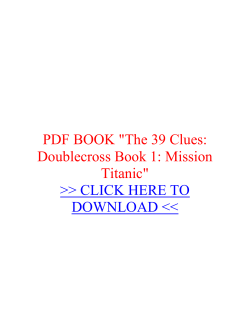 The 39 Clues: Doublecross Book 1: Mission Titanic (PDF BOOK)