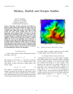 Monkey, Starﬁsh and Octopus Saddles