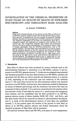 investigation of the chemical properties of stain films on silicon by