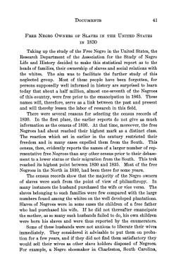 Free Negro Owners of Slaves in the United States in 1830